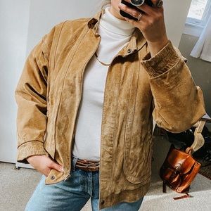 Vintage Avon Fashions 100% suede Bomber Jacket